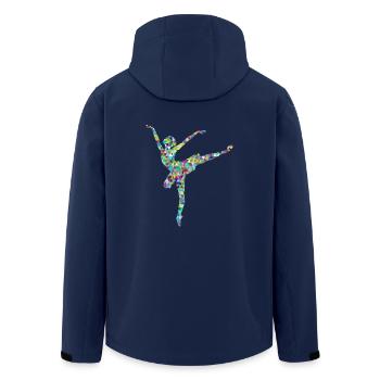 ballerina ballett dance dancer tanz taenzer yoga49 - Recycelte Männer Softshell-Jacke von Stanley/Stella - Navy - Hinten - AI Model Male 185 light (185cm)