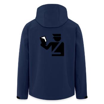 chapeau idée cadeau Policeman billet excès de vitesse - Veste softshell homme en polyester recyclé Stanley/Stella - marine - Dos - AI Model Male 185 light (185cm)