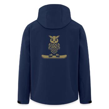 Minimalistisches Design: - Recycelte Männer Softshell-Jacke von Stanley/Stella - Navy - Hinten - AI Model Male 185 light (185cm)