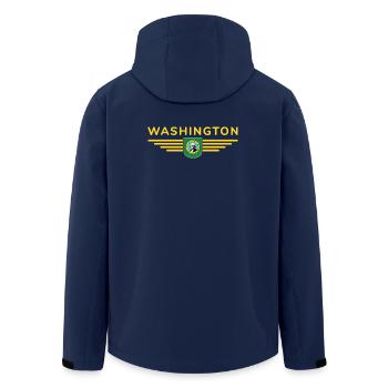 Chemise de fan de Washington – Style de la capitale - Veste softshell homme en polyester recyclé Stanley/Stella - marine - Dos - AI Model Male 185 light (185cm)