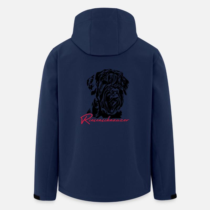 GIANT SNOW Dog Wilsigns - Men’s Recycled Softshell Jacket by Stanley/Stella - navy
