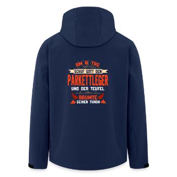 Parkettleger Beruf - Geschenk - Recycelte Männer Softshell-Jacke von Stanley/Stella - Navy - Hinten - AI Model Male 185 light (185cm)