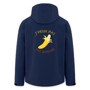 J'peux pas, j'ai banane - Veste softshell homme en polyester recyclé Stanley/Stella - marine - Dos - AI Model Male 185 light (185cm)