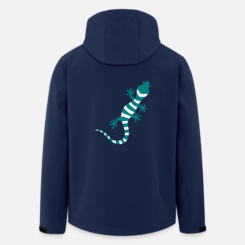 Gecko Salamander Lizard Reptile climbing gift - Men’s Recycled Softshell Jacket by Stanley/Stella - navy