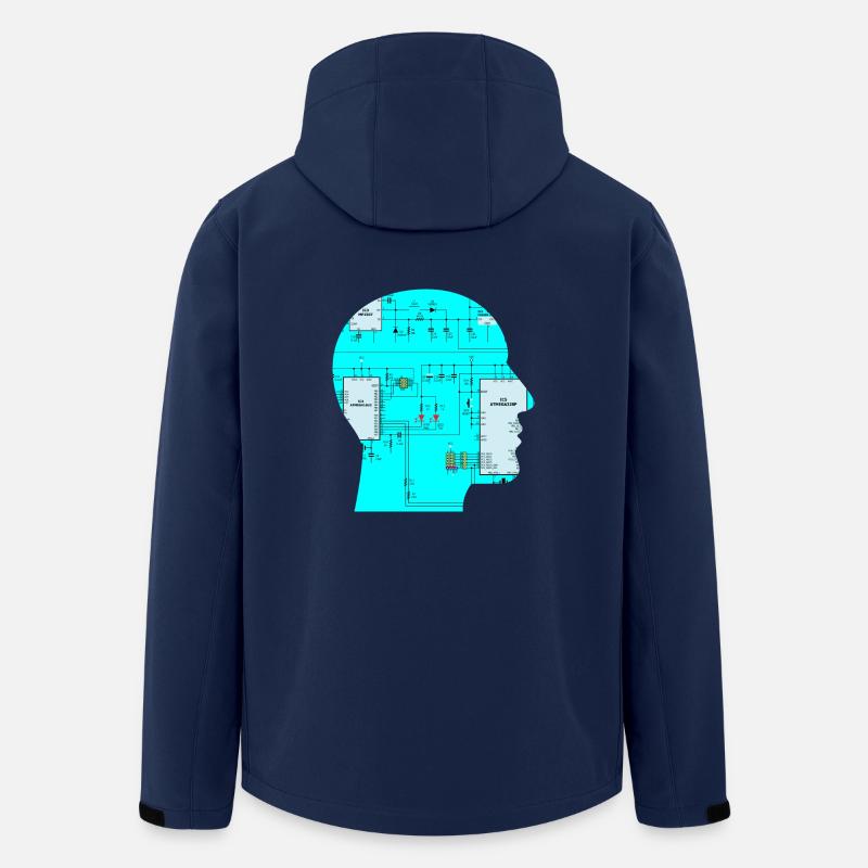 Elektrotechnik Schaltkreis - Recycelte Männer Softshell-Jacke von Stanley/Stella - Navy