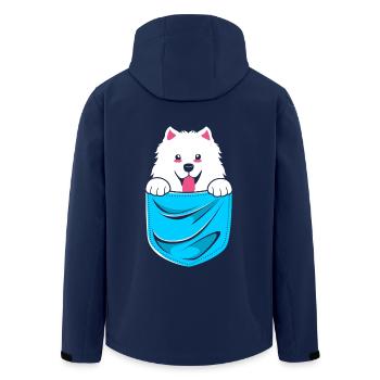 Samoyed - Men’s Recycled Softshell Jacket by Stanley/Stella - navy - Back - AI Model Male 185 light (185cm)