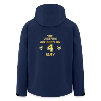 legends born geschenk geburtstag MAY 4 - Recycelte Männer Softshell-Jacke von Stanley/Stella - Navy - Hinten - AI Model Male 185 light (185cm)