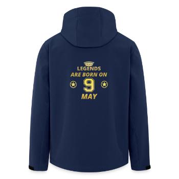 legends born geschenk geburtstag MAY 9 - Recycelte Männer Softshell-Jacke von Stanley/Stella - Navy - Hinten - AI Model Male 185 light (185cm)