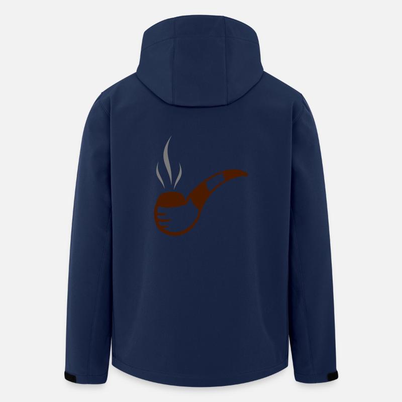 Pfeife mit Rauch bzw. Qualm - Recycelte Männer Softshell-Jacke von Stanley/Stella - Navy