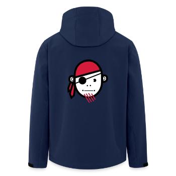 Pirate - Veste softshell homme en polyester recyclé Stanley/Stella - marine - Dos - AI Model Male 185 light (185cm)