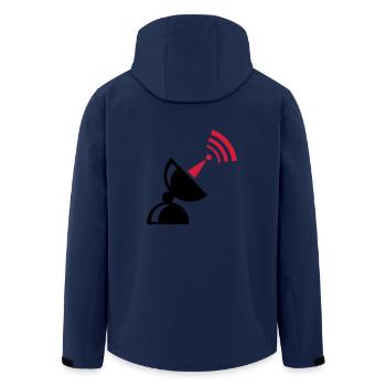 Radio station for nerds - Men’s Recycled Softshell Jacket by Stanley/Stella - navy - Back - AI Model Male 185 light (185cm)