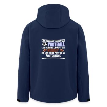 Les dieux Pelote basque cadeau - Veste softshell homme en polyester recyclé Stanley/Stella - marine - Dos - AI Model Male 185 light (185cm)