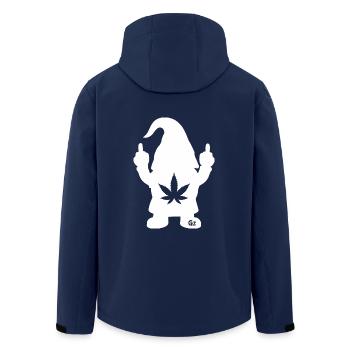 Frecher Zwerg mit Hanfblatt - Recycelte Männer Softshell-Jacke von Stanley/Stella - Navy - Hinten - AI Model Male 185 light (185cm)