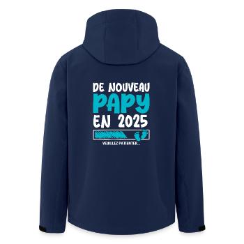2025 wieder Opa - Recycelte Männer Softshell-Jacke von Stanley/Stella - Navy - Hinten - AI Model Male 185 light (185cm)