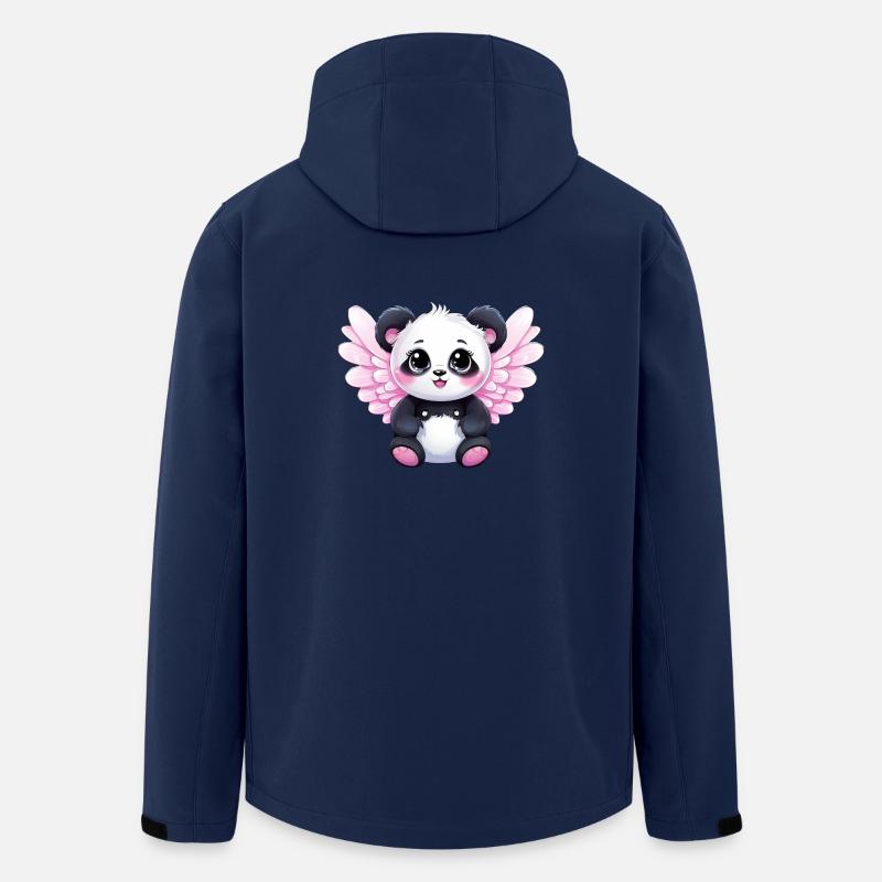 Panda-Engel-Mädchen mit Flügeln - Recycelte Männer Softshell-Jacke von Stanley/Stella - Navy