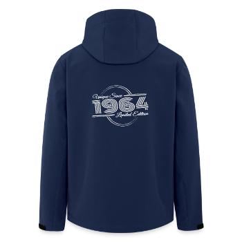 Jahrgang 1964 Geburtstag Retro Einzigartig - Recycelte Männer Softshell-Jacke von Stanley/Stella - Navy - Hinten - AI Model Male 185 light (185cm)