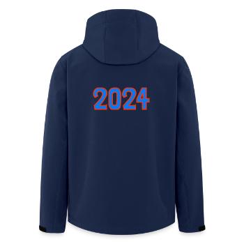 2024.Frohes neues Jahr. SILVESTER. NEUJAHR. - Recycelte Männer Softshell-Jacke von Stanley/Stella - Navy - Hinten - AI Model Male 185 light (185cm)