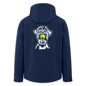Giant Schnauzer Schnauzer Dog Dog Wilsigns - Men’s Recycled Softshell Jacket by Stanley/Stella - navy - Back - AI Model Male 185 light (185cm)