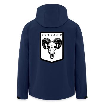 Gotland - Recycelte Männer Softshell-Jacke von Stanley/Stella - Navy - Hinten - AI Model Male 185 light (185cm)