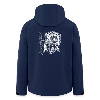 IRISCHER WOLFSHUND Portrait Windhunde Wilsigns - Recycelte Männer Softshell-Jacke von Stanley/Stella - Navy - Hinten - AI Model Male 185 light (185cm)