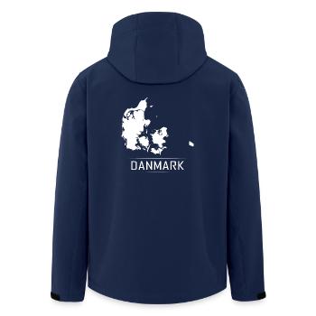 Danmark Map Holiday Country - Men’s Recycled Softshell Jacket by Stanley/Stella - navy - Back - AI Model Male 185 light (185cm)