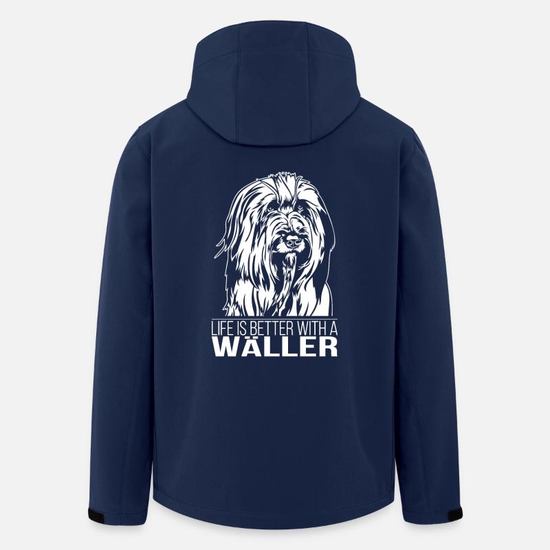 Wäller life is better Hunde Spruch Wilsigns - Recycelte Männer Softshell-Jacke von Stanley/Stella - Navy