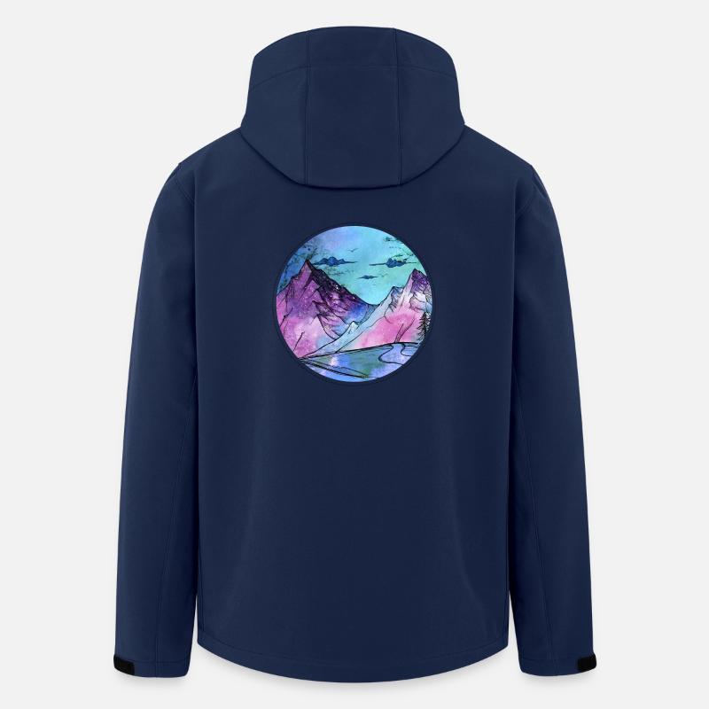 Magische Berge - Recycelte Männer Softshell-Jacke von Stanley/Stella - Navy