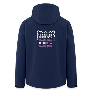 Dummes Ding Coole Sprüche - Recycelte Männer Softshell-Jacke von Stanley/Stella - Navy - Hinten - AI Model Male 185 light (185cm)