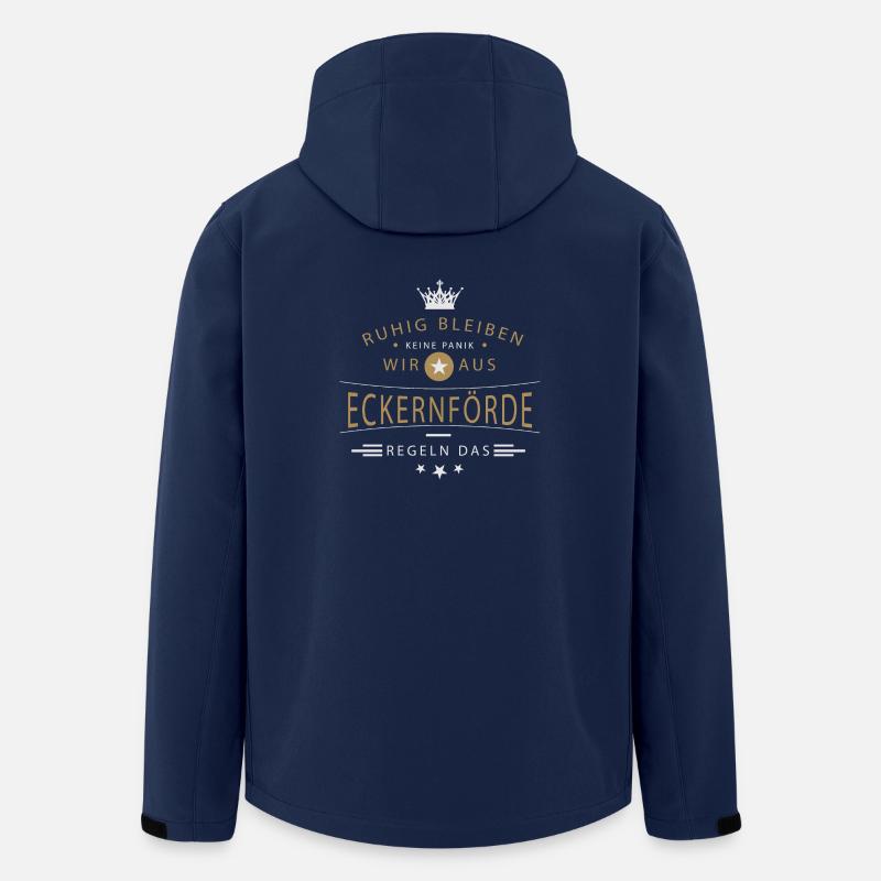 Eckernförde Stadt - Recycelte Männer Softshell-Jacke von Stanley/Stella - Navy