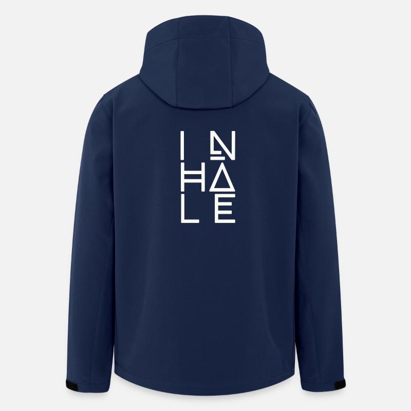 Breathe, inhale - Men’s Recycled Softshell Jacket by Stanley/Stella - navy