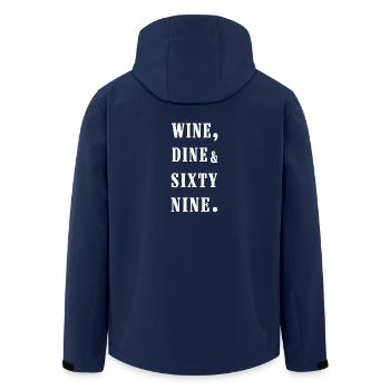 wine, dine and 69 - Veste softshell homme en polyester recyclé Stanley/Stella - marine - Dos - AI Model Male 185 light (185cm)