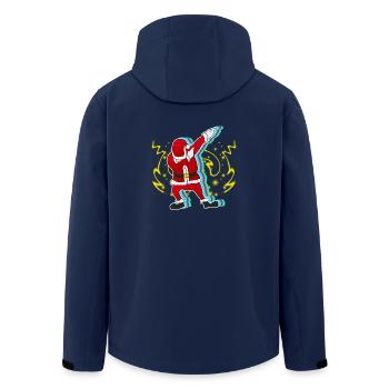 Dab Santa Gift Christmas Christmas Dabb - Men’s Recycled Softshell Jacket by Stanley/Stella - navy - Back - AI Model Male 185 light (185cm)