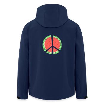 Sandia Frieden - Recycelte Männer Softshell-Jacke von Stanley/Stella - Navy - Hinten - AI Model Male 185 light (185cm)