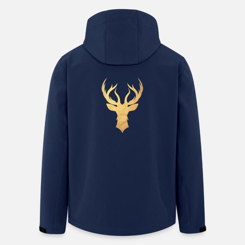 Gold Hirsch - Hirschgeweih - Recycelte Männer Softshell-Jacke von Stanley/Stella - Navy