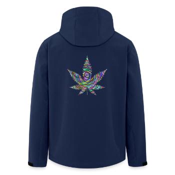 Marijuana - Recycelte Männer Softshell-Jacke von Stanley/Stella - Navy - Hinten - AI Model Male 185 light (185cm)