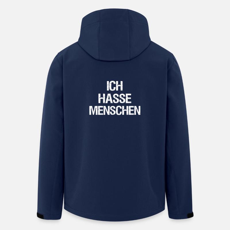 Ich hasse Menschen lustig Geschenkidee - Recycelte Männer Softshell-Jacke von Stanley/Stella - Navy