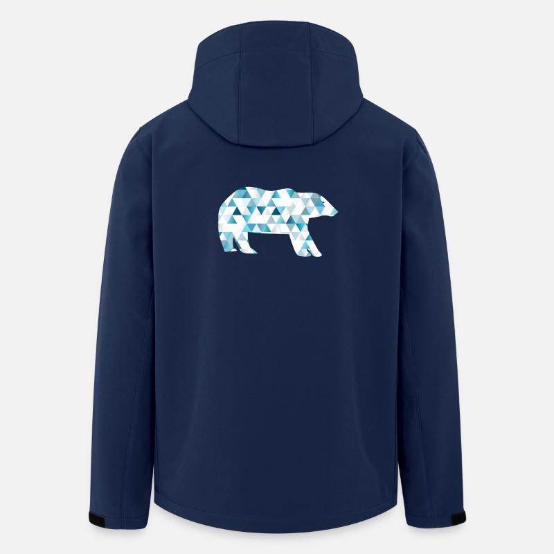 Eisbär mit Dreiecken - Recycelte Männer Softshell-Jacke von Stanley/Stella - Navy