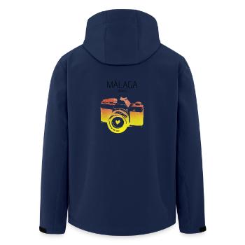 Caméra Málaga Espagne - Veste softshell homme en polyester recyclé Stanley/Stella - marine - Dos - AI Model Male 185 light (185cm)