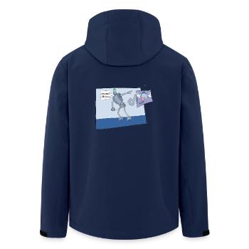 Silly Robots - Men’s Recycled Softshell Jacket by Stanley/Stella - navy - Back - AI Model Male 185 light (185cm)