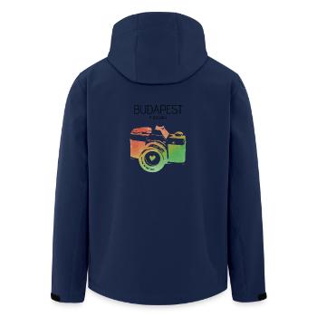 Caméra Budapest - Veste softshell homme en polyester recyclé Stanley/Stella - marine - Dos - AI Model Male 185 light (185cm)