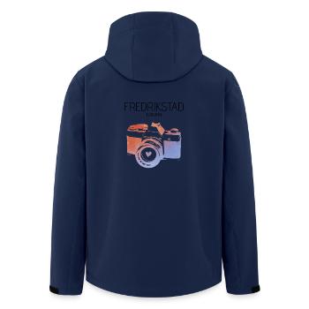 Fredrikstad, Norwegen - Recycelte Männer Softshell-Jacke von Stanley/Stella - Navy - Hinten - AI Model Male 185 light (185cm)