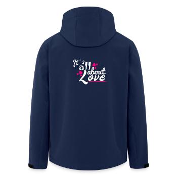 Idée Valentine Février Amour cadeau - Veste softshell homme en polyester recyclé Stanley/Stella - marine - Dos - AI Model Male 185 light (185cm)