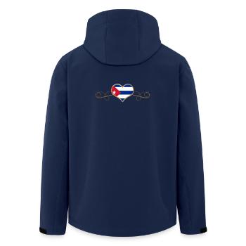 Gold Love Land Roots Cuba - Men’s Recycled Softshell Jacket by Stanley/Stella - navy - Back - AI Model Male 185 light (185cm)