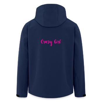Crazy Girl pink - Men’s Recycled Softshell Jacket by Stanley/Stella - navy - Back - AI Model Male 185 light (185cm)