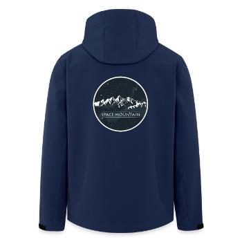 Space Mountain Wandern Berg Geschenk - Recycelte Männer Softshell-Jacke von Stanley/Stella - Navy - Hinten - AI Model Male 185 light (185cm)