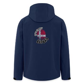Geschenk Its in my dna dns roots Daenemark - Recycelte Männer Softshell-Jacke von Stanley/Stella - Navy - Hinten - AI Model Male 185 light (185cm)