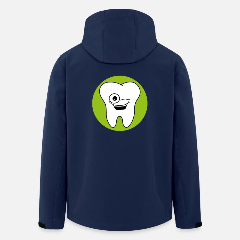 Zahnarztpraxis Logo Zahn - Recycelte Männer Softshell-Jacke von Stanley/Stella - Navy