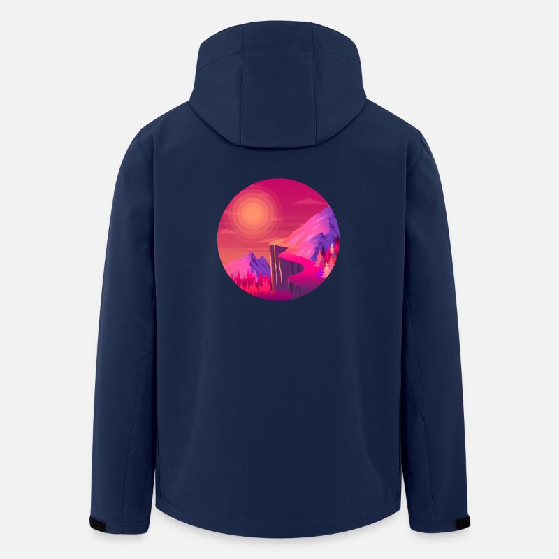 Path in the mountains sunset - Men’s Recycled Softshell Jacket by Stanley/Stella - navy