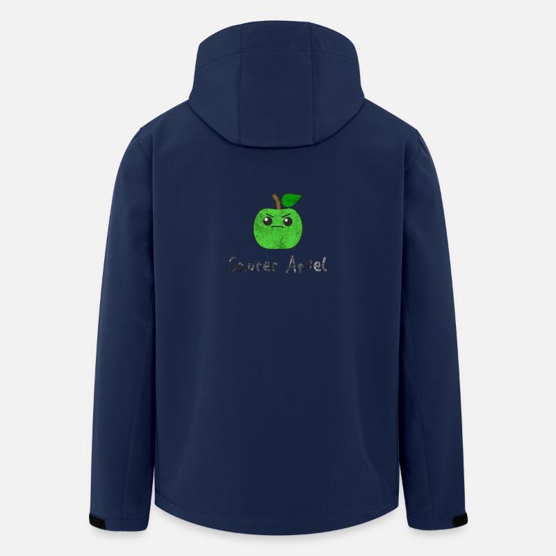 Saurer Apfel Vegan Frucht Wortwitz Geschenk Idee - Recycelte Männer Softshell-Jacke von Stanley/Stella - Navy