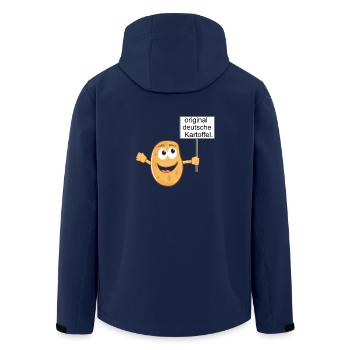Deutsche Kartoffel - Recycelte Männer Softshell-Jacke von Stanley/Stella - Navy - Hinten - AI Model Male 185 light (185cm)